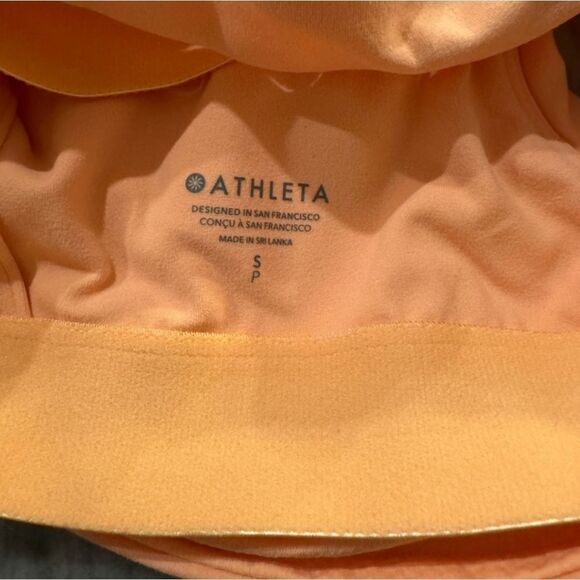 NWT Athleta Conscious Crop Cut Out Bra D-DD "Bright Peach" - Picture 11 of 12